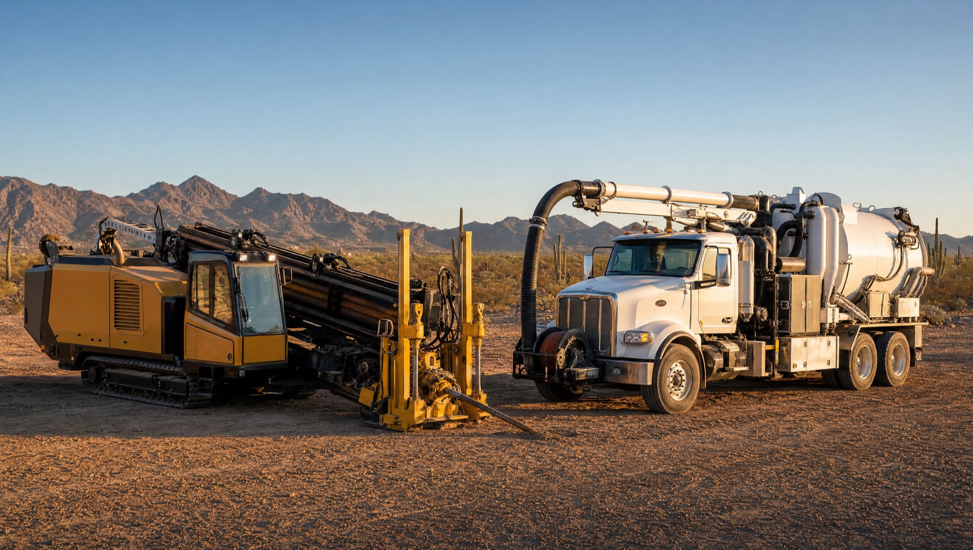 HEFT directional drill rig and vacuum excavator fleet